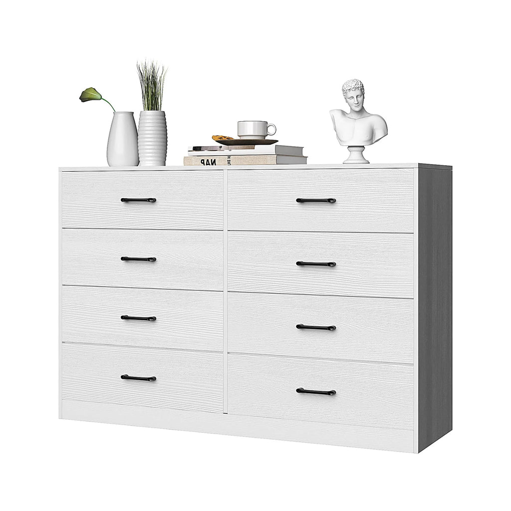 White 8 Drawer Wood Dresser H6321