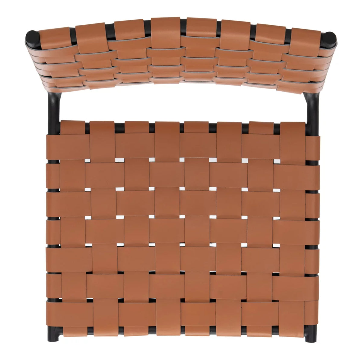Woven Dining Chair Set of 2 Cognac Black B79872