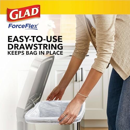 13 Gallon White Drawstring Trash Bags, 110 Count F78443