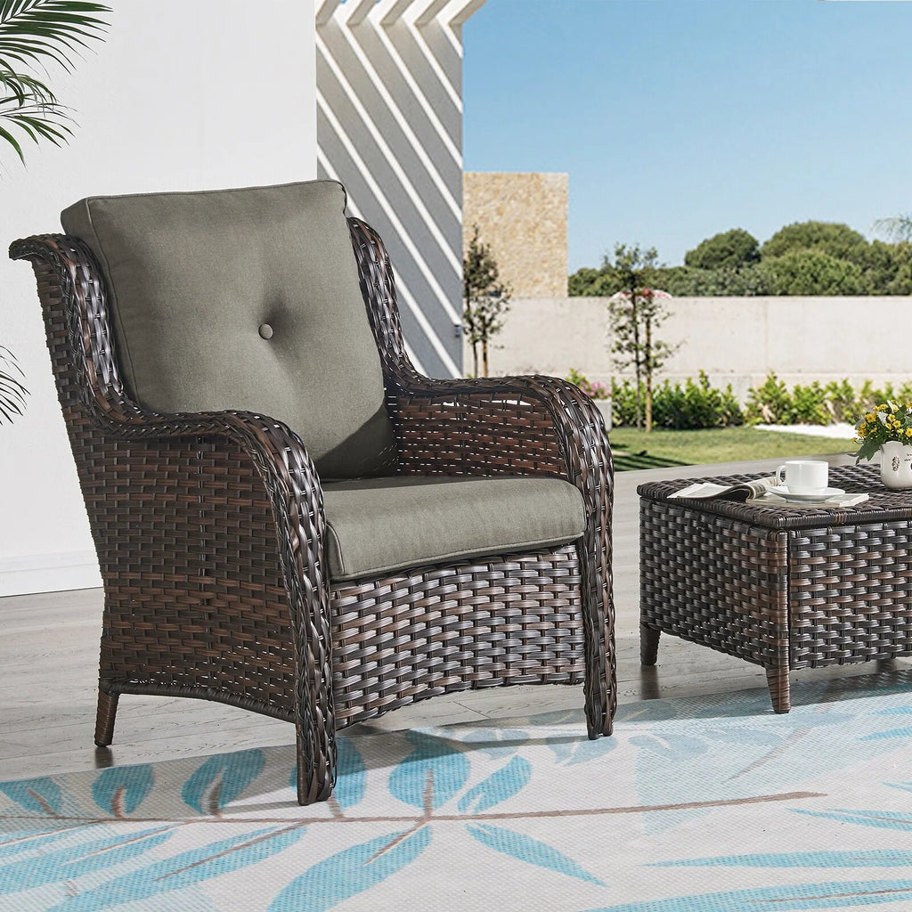 Outdoor Chair Deep Seat Replacement Cushion Grey R2208