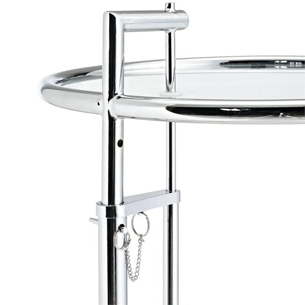Adjustable Glass Top End Table D365924
