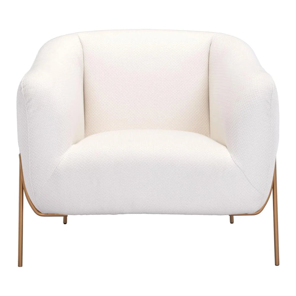 Ivory & Gold Arm Chair B2452