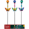 Glass & Metal Butterfly Stake Pack of 9 X466