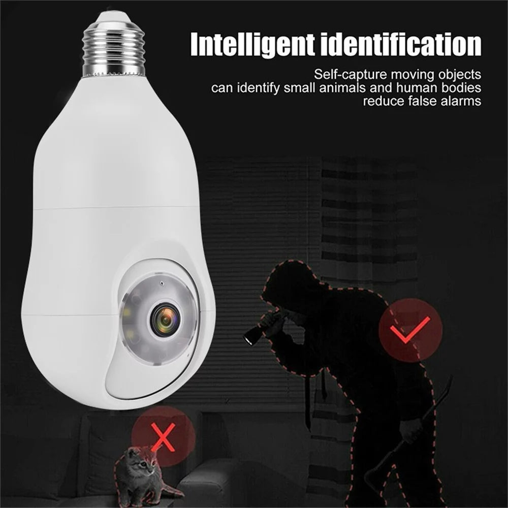 Light Bulb Security Camera 5G&2.4GHz 360° Wireless Camera X8499