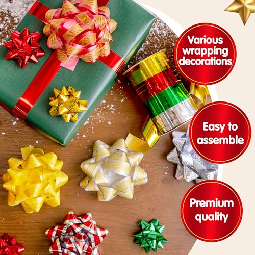 24 PCS Christmas Bows and Gift Ribbons C982
