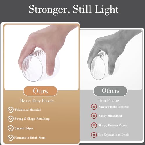 48 Pack Plastic Stemless Glasses H925