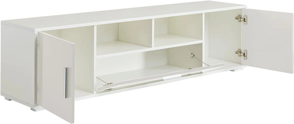 White TV Stand with Storage R991229