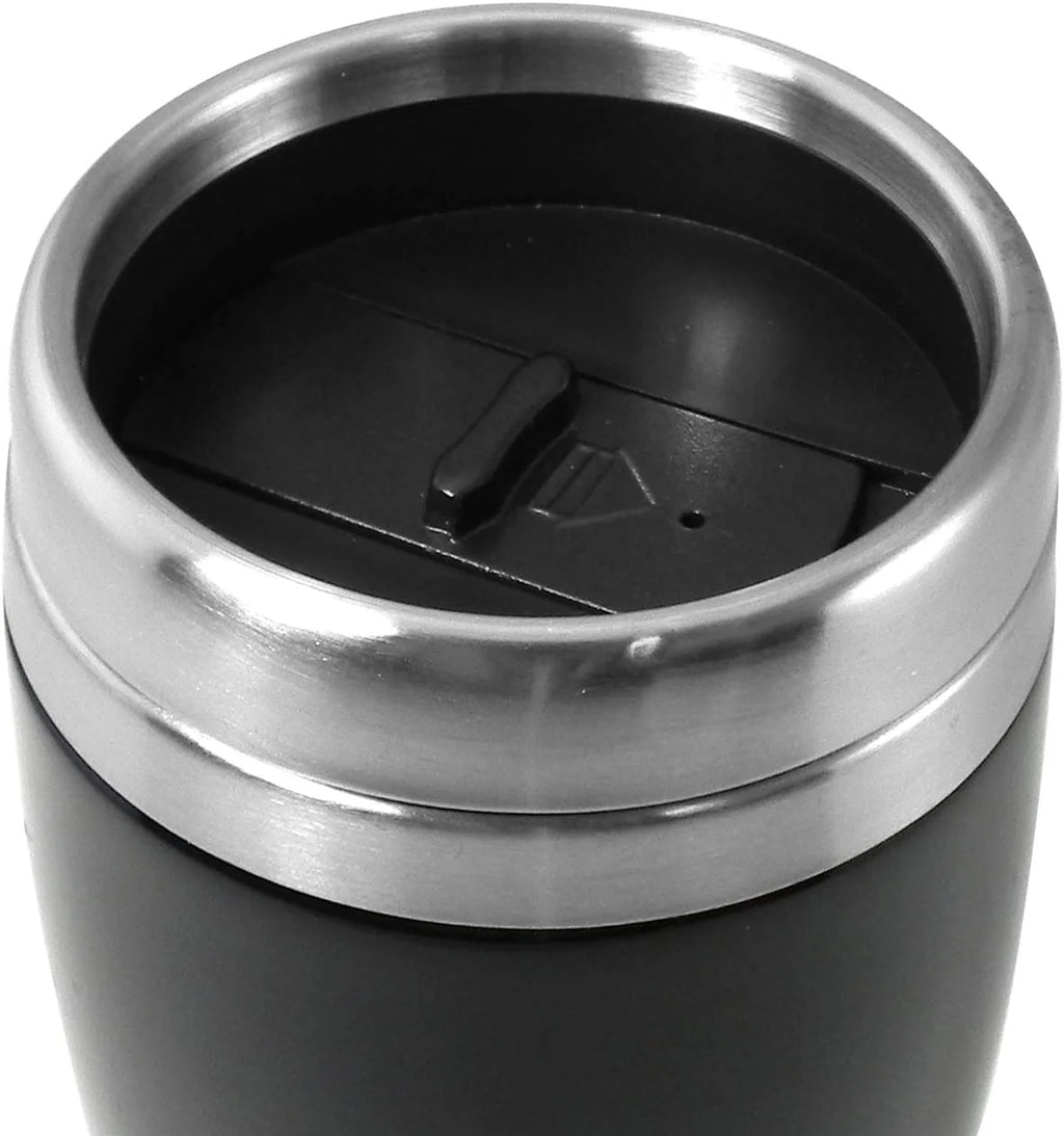 Black Stainless Steel Travel Mug P554509