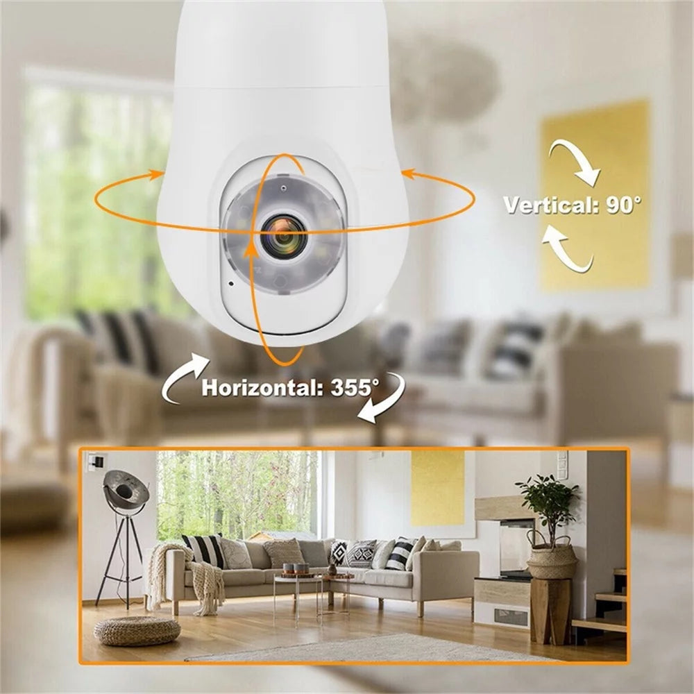 Light Bulb Security Camera 5G&2.4GHz 360° Wireless Camera X8499