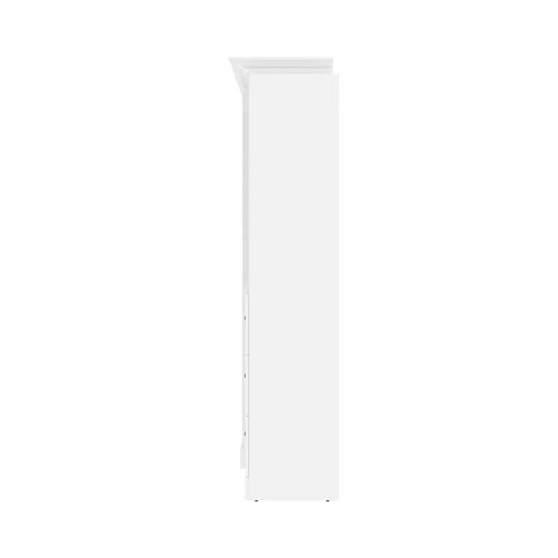 Queen Murphy Bed with 2 Organizers and Drawers in White U13082