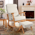 Upholstered Rocking Chair with Ottoman and Pillow J35898