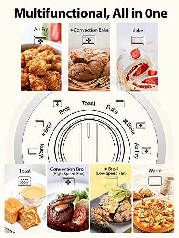 19 Quart 7-in-1 Air Fryer Toaster Oven with 4 Accessories I44968