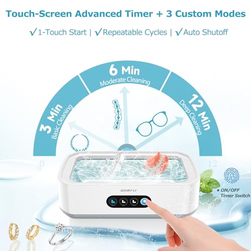 49kHz Ultrasonic Jewelry Cleaner, 22 oz Stainless Steel Tank B910640