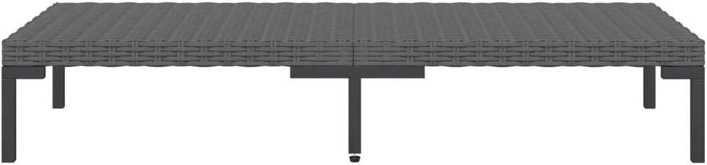 14 Piece Patio Lounge Set with Cushions Poly Rattan Dark Gray B932