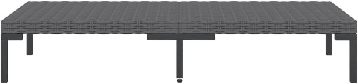14 Piece Patio Lounge Set with Cushions Poly Rattan Dark Gray B932